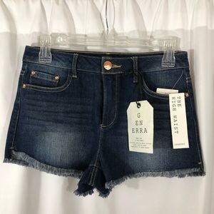 High waisted jean shorts
